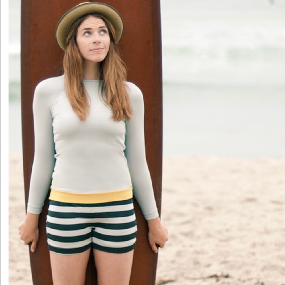 ‼️SOLD‼️Seea Swamis Playsuits Olive & Waterstripes - Picture 2 of 16